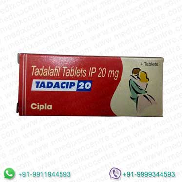 Buy Tadacip (Tadalafil) 20 mg Online & Low prices At MedixoCentre